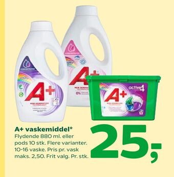 Coop 365 A+ vaskemiddel tilbud