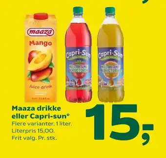 Coop 365 Maaza drikke eller Capri-sun tilbud