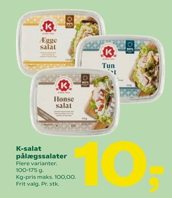 Coop 365 K-salat pålægssalater tilbud