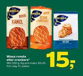 Coop 365 Wasa runda eller crackers tilbud