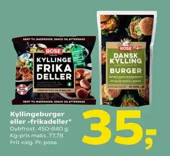 Coop 365 Kyllingeburger eller -frikadeller tilbud
