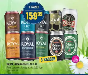 Otto Duborg Royal, Albani eller Faxe øl tilbud