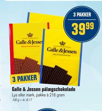 Galle & Jessen pålægschokolade