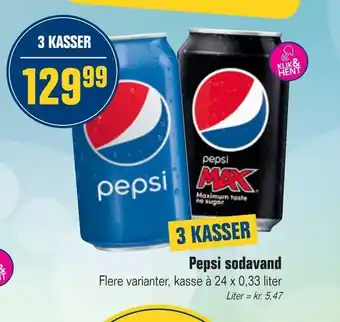 Otto Duborg Pepsi sodavand tilbud