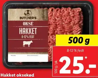 Lidl Hakket oksekød 500 g tilbud