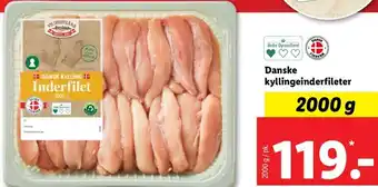 Danske Kyllingeinderfileter 2000 g