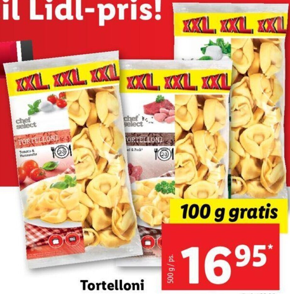 Tortelloni 100 g tilbud hos Lidl