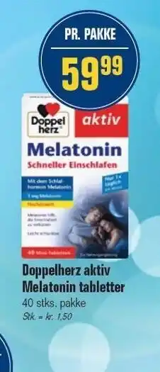 Otto Duborg Doppelherz aktiv Melatonin tabletter tilbud