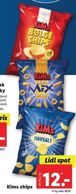 Lidl Kims Chips tilbud