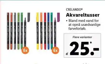 Lidl Akvareltusser tilbud