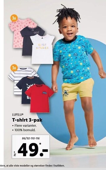 Lidl T-shirt 3-pak tilbud