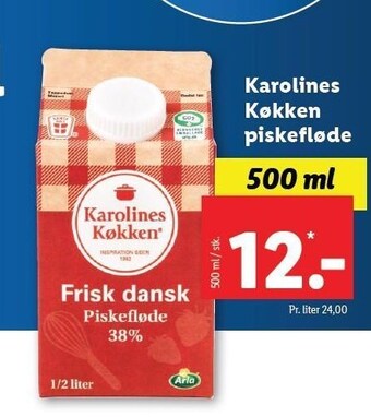 Lidl Karolines Køkken Piskefløde tilbud