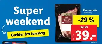 Lidl Oksecuvette 700-1100 g tilbud