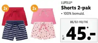 Lidl Shorts 2-Pak 86/92-110/116 tilbud