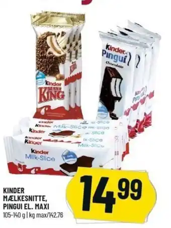 Løvbjerg Kinder Mælkesnitte 105-140g tilbud