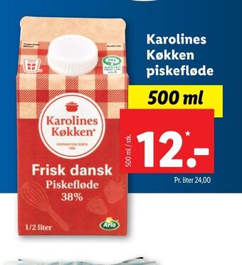 Lidl Karolines Køkken piskefløde tilbud