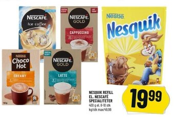 Løvbjerg Nesquik Refill El. Nescafe Specialiteter 400g tilbud