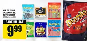 Katjes, Dumle, Skolekridt El. Tyrkisk Peber 100-120g