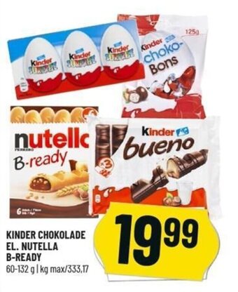 Løvbjerg Kinder Chokolade El. Nutella B Ready 60-132g tilbud