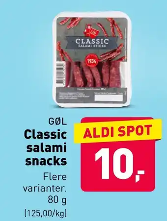 Classic salami snacks
