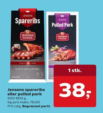 Dagli'Brugsen Jensens spareribs eller pulled pork tilbud
