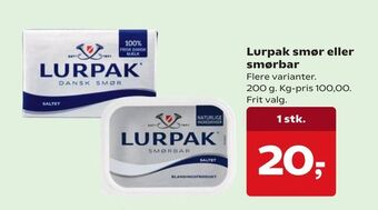 Dagli'Brugsen Lurpak smør eller smørbar tilbud