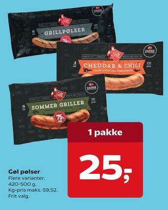 Dagli'Brugsen Gøl pølser tilbud