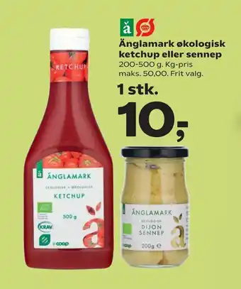 Änglamark økologisk ketchup eller sennep