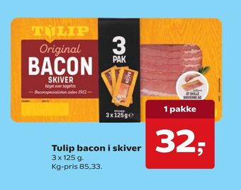 Dagli'Brugsen Tulip bacon i skiver tilbud