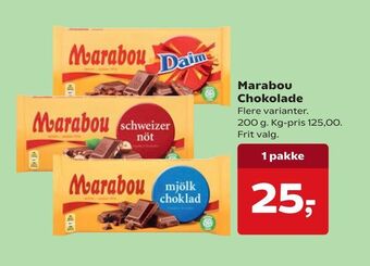 Dagli'Brugsen Marabou Chokolade tilbud