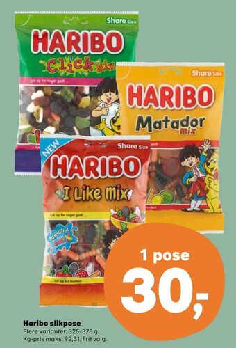 Kvickly Haribo slikpose tilbud