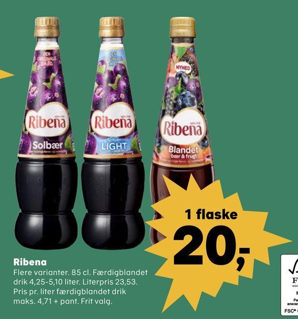 Kvickly Ribena tilbud