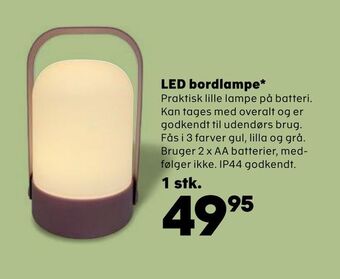 Kvickly LED bordlampe tilbud