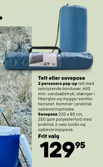 Telt eller sovepose