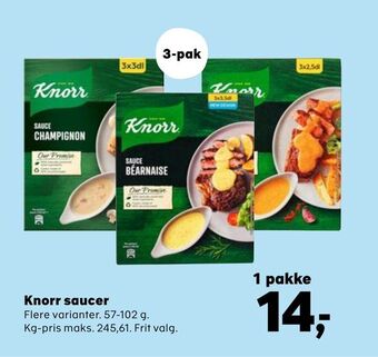 Kvickly Knorr saucer tilbud