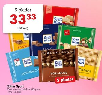 Poetzsch Padborg Ritter Sport tilbud