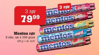 Mentos rør