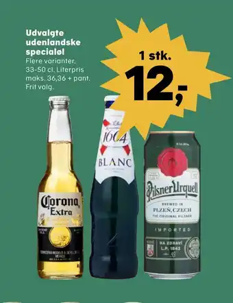 SuperBrugsen Udvalgte udenlandske specialøl tilbud