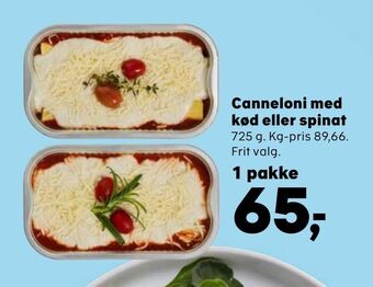 SuperBrugsen Canneloni med kød eller spinat tilbud