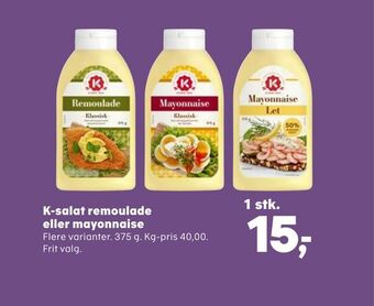 SuperBrugsen K-salat remoulade eller mayonnaise tilbud