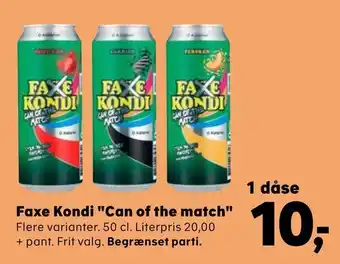 SuperBrugsen Faxe Kondi "Can of the match" tilbud