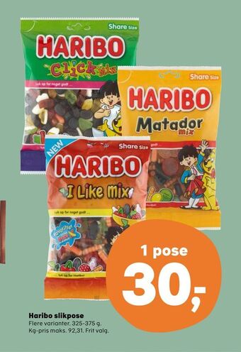 SuperBrugsen Haribo slikpose tilbud