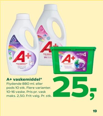 Coop 365 A+ vaskemiddel-flydende tilbud