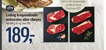 Ludvig krogmodnede entrecotes eller ribeyes