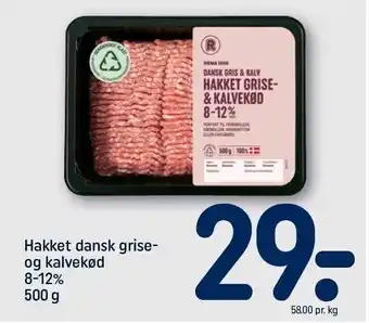 Hakket dansk grise- og kalvekød