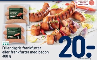 REMA 1000 Frilandsgris frankfurter el. frankfurter med bacon tilbud