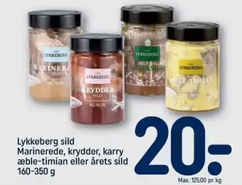 REMA 1000 Lykkeberg sild Marinerede, krydder, katty el. årets sild tilbud