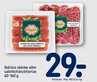REMA 1000 Ibérico skinke el. salchichón/chorizo tilbud