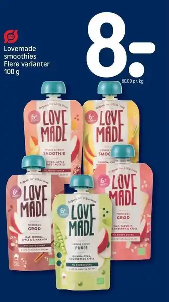 REMA 1000 Lovemade smoothies tilbud