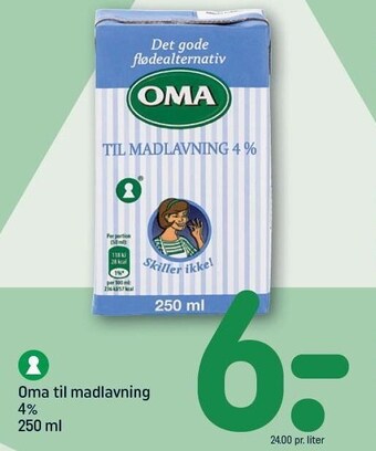Oma til madlavning 4%